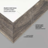 Tela per Pittori Intelaiata con cornice Nera Shabby in Legno Massello